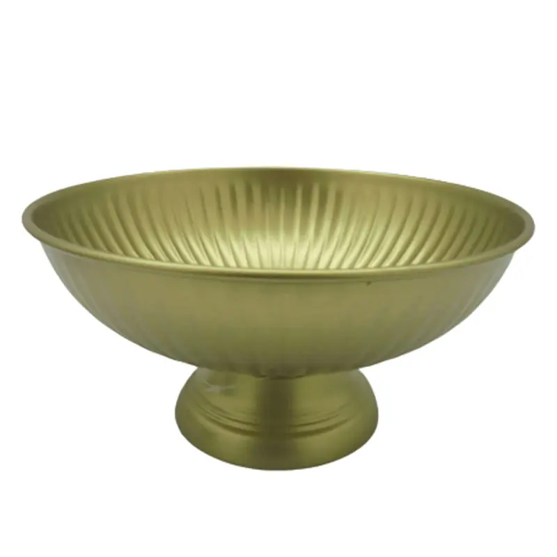 황동 색상 철 원형 그릇 깊은 그릇 주방 및 테이블 상단에 사용 일반적으로 식기 그릇을 먹는 데 사용