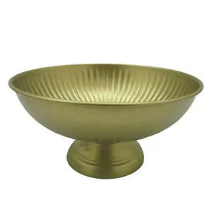 Eisen Runde Schüssel mit Messing Farbe Deep Bowl Geschirr Verwendbar für Küche & Tischplatte In der Regel zum Essen Geschirr Schalen verwendet