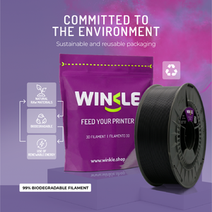 ไส้พิมพ์ 3 มิติ WINKLE PLA HD ขนาด 1.75 มม. น้ำหนัก 1 กก. สำหรับเครื่องพิมพ์ 3 มิติ ความแม่นยำสูง 0.05 มม. รองรับอุณหภูมิ 190-230 องศาเซลเซียส ย่อยสลายได้ พิมพ์ง่าย - Product Image 5