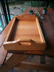 ถาดเสิร์ฟไม้อะคาเซียทรงกลมแบบปรับแต่งได้สำหรับห้องครัวบ้านหรือโรงแรมเครื่องใช้บนโต๊ะอาหารสไตล์คลาสสิกสำหรับงานปาร์ตี้หรือเสิร์ฟอาหาร - Product Image 2