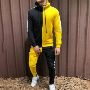 Chándal para hombre, ropa de calle, sudadera con capucha con estampado desgastado, conjunto de pantalones de chándal bordado personalizado para hombres, Sudadera con capucha Vintage lavada con ácido - Product Image 5