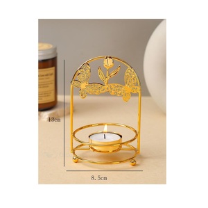 Porte-bougie en métal décoratif unique Moon Look pour le Ramadan, à placer sur les tables, les étagères et les fenêtres - Product Image 3