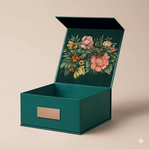 Boîte cadeau rigide magnétique de luxe en gros, doublure en éponge, logo personnalisé, emballage en papier recyclé, boîte écologique de qualité supérieure, aimant - Product Image 3