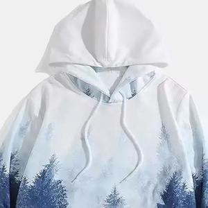 Algodón mezclado Unisex 480GSM Oversized Pullover Hoodie Heavyweight logotipo personalizado impreso tela de invierno ropa de hombre de alta calidad - Product Image 5