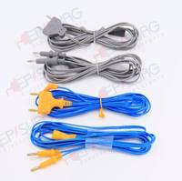 Cordon plat réutilisable en silicone de qualité médicale, 3 mètres, pour forceps électrochirurgicaux européens, instruments chirurgicaux, élevage