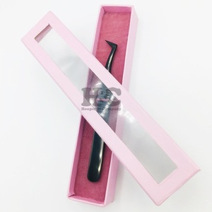 Pince à épiler vison en acier inoxydable Extension de cils pince à épiler ensemble outil de maquillage avec pointe pointue emballage Logo pince à épiler Extension de cils - Product Image 5