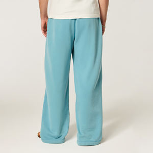 Custom Logo Printed 100% Cotton Lightweight Mid Waist Light Wash Quick Dry Breathable Straight <b>Oversized</b> Casual Sporty <b>Jogger</b> - Product Image 4