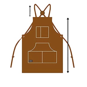 Delantal de Cuero para Hornear, Estilo Babero, Reutilizable, con 6 Bolsillos, Lavable, Aislante del Calor, Ropa Protectora - Product Image 3