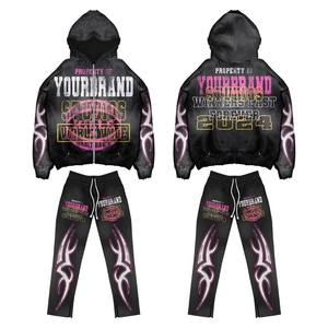 ชุดออกกำลังกายลำลอง 2 ชิ้น ระบายอากาศได้ดี สำหรับฤดูหนาว เหมาะสำหรับวิ่งและฝึกซ้อม ผลิตตามแบบ OEM สำหรับทุกเพศ ทนทาน ผลิตจากผ้าฝ้าย 100% คุณภาพสูง - Product Image 4