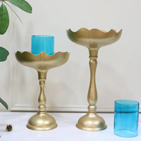 Bougeoir en verre et métal doré avec votive pour la décoration intérieure Noël Diwali mariage indien cadeaux de retour