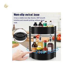 Fantaisie forme ronde métal fer épices étagère de rangement et étagère cuisine comptoir décoratif nouveau Look chic épices support et étagères - Product Image 2