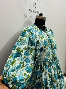 2025 nuevo vestido de noche de algodón 100% personalizado al por mayor para mujer bloque estampado Floral patrón sólido manga larga Casual playa - Product Image 2