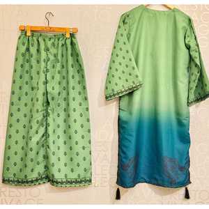 Traje de Satén de Dos Piezas FUSION Long Length SL00248, Manga Tres Cuartos, Atuendo de Otoño con Diseño de Dos Piezas, Talla 2XL - Product Image 5