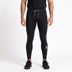 Collants de course pour hommes avec poches sur les cuisses, en nylon et élasthanne, poches zippées, réfléchissants, logo personnalisé, vente en gros OEM - Product Image 1