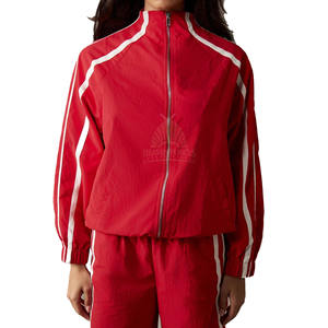 Venta caliente Multicolor Impreso Windbreaker Chándal Bolsillos 100% Poliéster Impermeable Secado rápido Transpirable Mujeres Windbreaker - Product Image 3