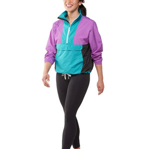 Chaqueta transpirable con logotipo personalizado para correr al aire libre para mujer, chaqueta cortavientos con capucha y cremallera, chaqueta para correr Unisex ajustada - Product Image 4
