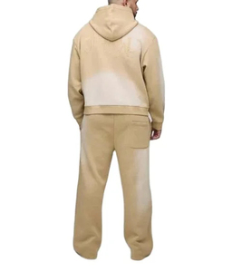 Conjunto Deportivo de Moda 2025, Diseño Personalizado, Sudadera con Capucha y Pantalones Deportivos con Estampado Puff Lavado para Hombre - Product Image 2