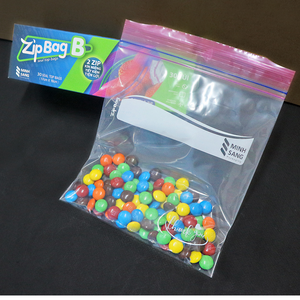 Venta al por mayor, logotipo personalizado, transparente, resellable, congelador, alimentos, cremallera, Ziplock, doble cremallera, embalaje, bolsas LDPE - Product Image 3