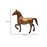 Estatuilla de caballo de latón de estilo Vintage antiguo, 1,6 kg, artesanías de Metal pulidas a mano, estatua de Animal elegante, decoración artística de mesa - Product Image 4