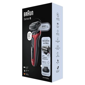Tête de rechange pour rasoir électrique SensoFlex Série 6 Rouge & Noir Rechargeable 61 R1200S Confort de rasage - Product Image 2