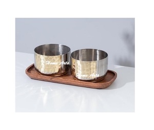 Serveur de chocolats martelés en acier inoxydable de serveur de fruits secs de conception la plus récente au serveur de noix de prix acceptable - Product Image 2