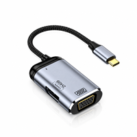 Hub USB-C, adaptateur multiport, 4K 60Hz, USB 3.1, station d'accueil de charge avec boîtier en alliage d'aluminium, 5 ports VGA 100W pour ordinateur portable