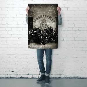 Affiche vintage Sons of Anarchy, matériau toile, techniques d'impression offset et numérique utilisées - Product Image 1