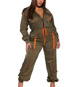 Wholesale <b>Women's</b> Windbreaker Two Piece Set Customized Colors & Logo Plus Size Printed Tracksuits - Product Image 1