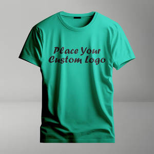 Camiseta de punto de algodón para hombre con logotipo personalizado Impresión en relieve 3D pesado 260 gramos tela o cuello Top casual de alta calidad - Product Image 4