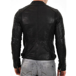 Chaqueta de Cuero para Hombre, Diseño Moderno 2026, Color Negro, Estilo Urbano Otoñal, Ligera, Nueva Moda Masculina - Product Image 3