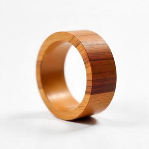 Anillo de Madera de Acacia Natural Hecho a Mano, Clásico, Elegante, Ligero, Joyería de Moda Diaria, Personalizable de Alta Calidad para Bodas - Product Image 4