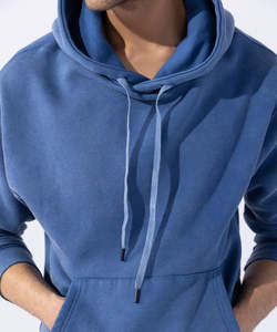 Vente en gros de sweats à capuche délavés à l'acide en coton et polyester avec logo privé pour hommes - Product Image 3