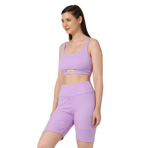 Top tendance Gym sport haut court et vêtements actifs ensembles soutien-gorge de Yoga sans couture et ensembles courts pour femmes ensemble 2 pièces femmes - Product Image 4