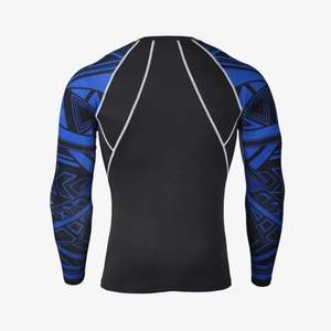Camiseta de Compresión con Estampado Personalizado por Transferencia de Calor para Artes Marciales Mixtas (MMA) y Jiu-Jitsu Brasileño (BJJ) para Hombre, OEM, Manga Larga, Tela de 220g, Automatizada - Product Image 2