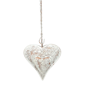 Support de T Lite suspendu en fer au design moderne, couleur antique blanche, pour décoration de salon et de table - Product Image 1