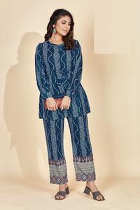 ผ้าเรยอนหนักที่ได้รับการอนุมัติจาก Lina พิมพ์ด้วยกางเกงเรยอนหนักกระเป๋าด้านเดียวพร้อมเข็มขัดชุด Kurtis Co-Ore ที่ใช้งานได้ทุกปุ่ม - Product Image 3