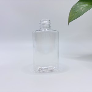 Frascos <span class=keywords><strong>PET</strong></span> Transparentes Quadrados de 50/90/100ML para Viagem com Logotipo Personalizado para Amostras de Cuidados com a Pele - Product Image 3