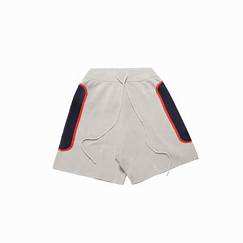 Short de basket-ball de sport rétro pour hommes 100% coton avec poches zippées Short en maille écologique - Product Image 3