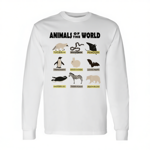 Camiseta de Manga Larga con Diseño Promocional Elegante de Animales Lindos del Mundo - Product Image 2