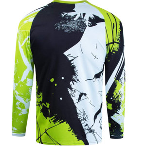 เสื้อมอเตอร์ครอสสำหรับผู้ชายเสื้อกีฬาแบบเต็มตัวผ้าเจอร์ซีย์ออฟโรดแบบซับลิเมชัน4ทางแผงด้านข้างสำหรับผู้ใหญ่ - Product Image 3