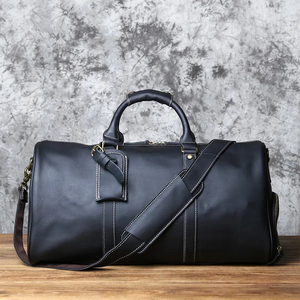 Bolsas de viaje impermeables Bolsa de lona de cuero de alta calidad Bolsa de equipaje de negocios para deportes al aire libre - Product Image 4