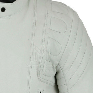 2024 Best Selling Custom Men's Motorbike <b>Jacket</b> <b>Plus</b> <b>Size</b> Low MOQ Sheep Skin Leather High Street Style - Product Image 5