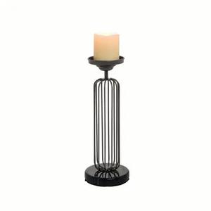 Portavelas de madera ecológico elegante con marco de Metal de alambre para decoración de bodas o eventos soporte de vela de iluminación elegante - Product Image 6