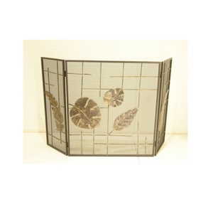 Top Selling Leaves Pattern Custom Decorative 3 Panel Durable Iron Fireplace Screen for Guard for Home Hotel Use - Product Image 4