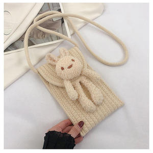 Wholesale Cotton Rope Handmade Woven Women's Shoulder Crossbody <b>Bag</b> Cute Cartoon Pattern <b>Small</b> Size Daily Use Spring Summer <b>Bag</b> - Product Image 5