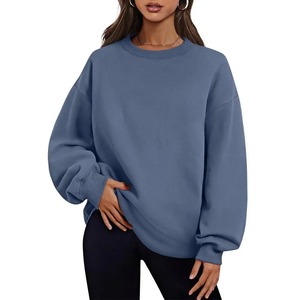 Streetwear surdimensionné décontracté pour femme de qualité supérieure 100% coton sweats à capuche tricotés respirants personnalisés - Product Image 6