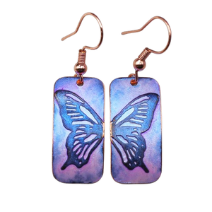 Joyería mundial de Asia, colección de joyería artesanal de Hong Kong, pendientes de latón 1950, pendientes coloridos martillados, conjunto de joyería de cobre puro - Product Image 6