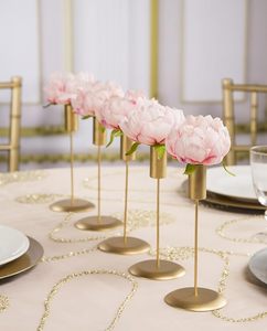 Precio de fábrica Decoración del hogar Metal en hierro Portavelas chapado en oro Alta calidad Venta caliente Nuevo diseño Soporte de vela de lujo - Product Image 2