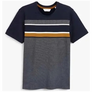 T-shirts unis imprimés à logo personnalisé à séchage rapide 100% coton pour hommes - Product Image 6