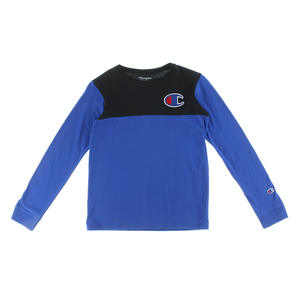 Camisetas Deportivas de Manga Larga Colorblock Champion para Niños, Color: Azul/Negro, 100% Auténticas - Product Image 1